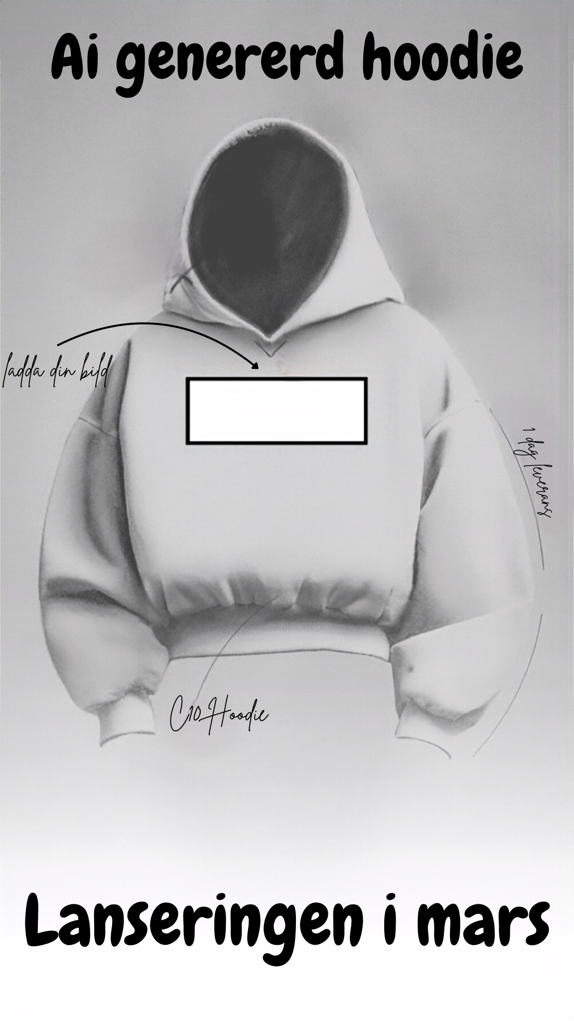 Custom Text - Baggy Hoodie.