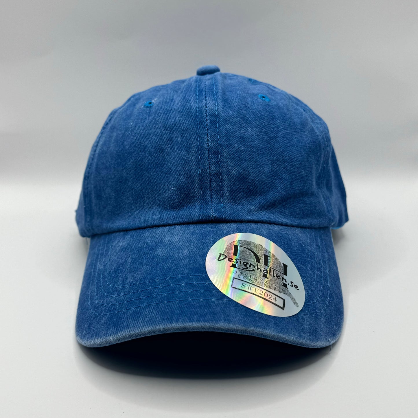 Personalisierte blaue Mütze mit individuellem Text
