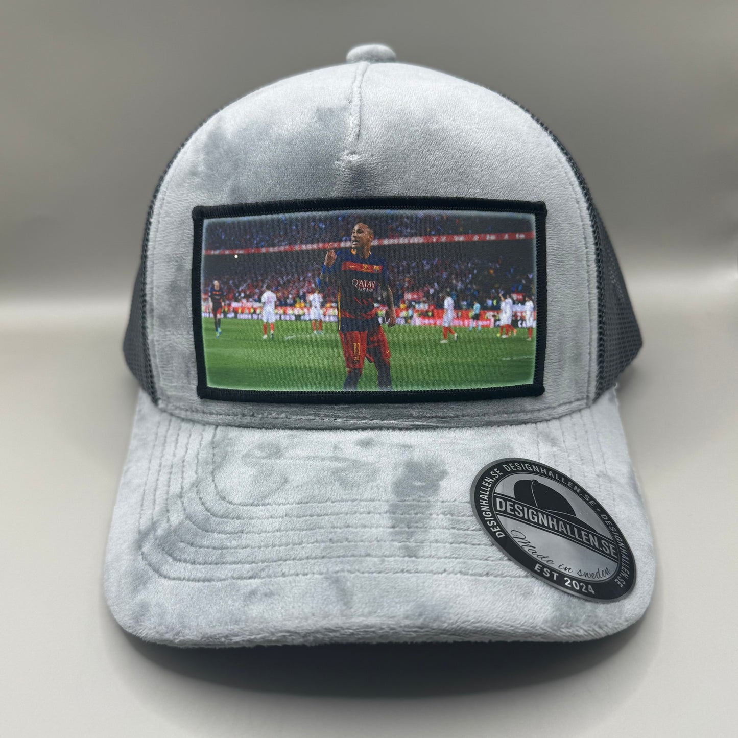 Neymar velvet keps Mörkgrå