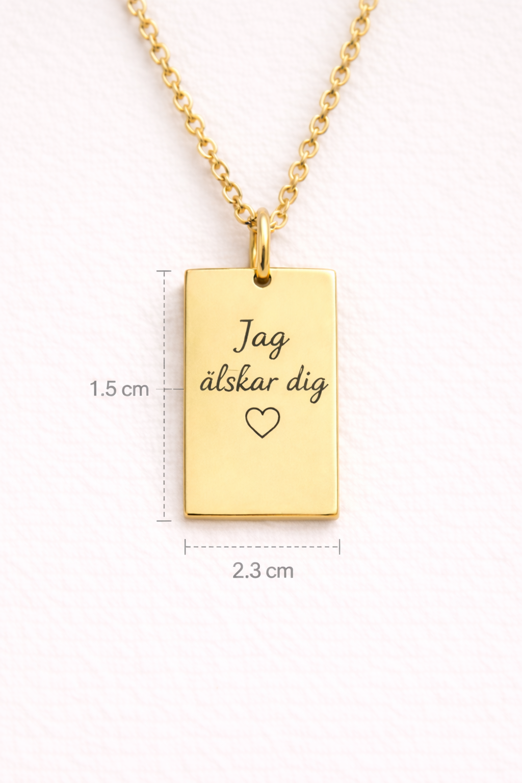 “Jag älskar dig” Halsband (Guld / Silver)