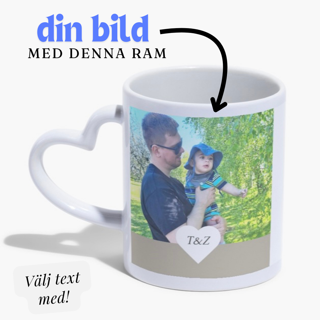 Hjärtformat handtag Personlig mugg